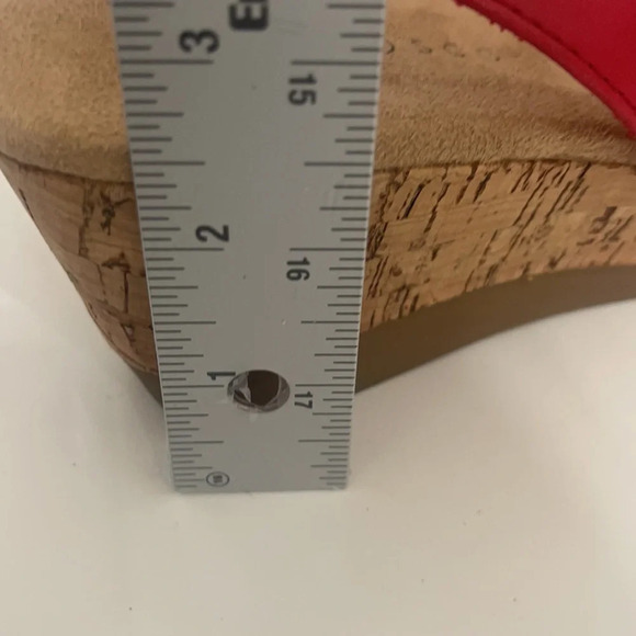 KAREN SCOTT Womens Cushioned Wedge Slip On Slingback sandals sz 9 red blue pink - Picture 7 of 14